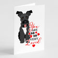 Schnauzer Black #3 so Loved Greeting Cards Pack of 8 Blank Cards with Envelopes Whimsical A7 Size 5x7