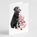 Schnauzer Black and Tan so Loved Greeting Cards Pack of 8 Blank Cards with Envelopes Whimsical A7 Size 5x7