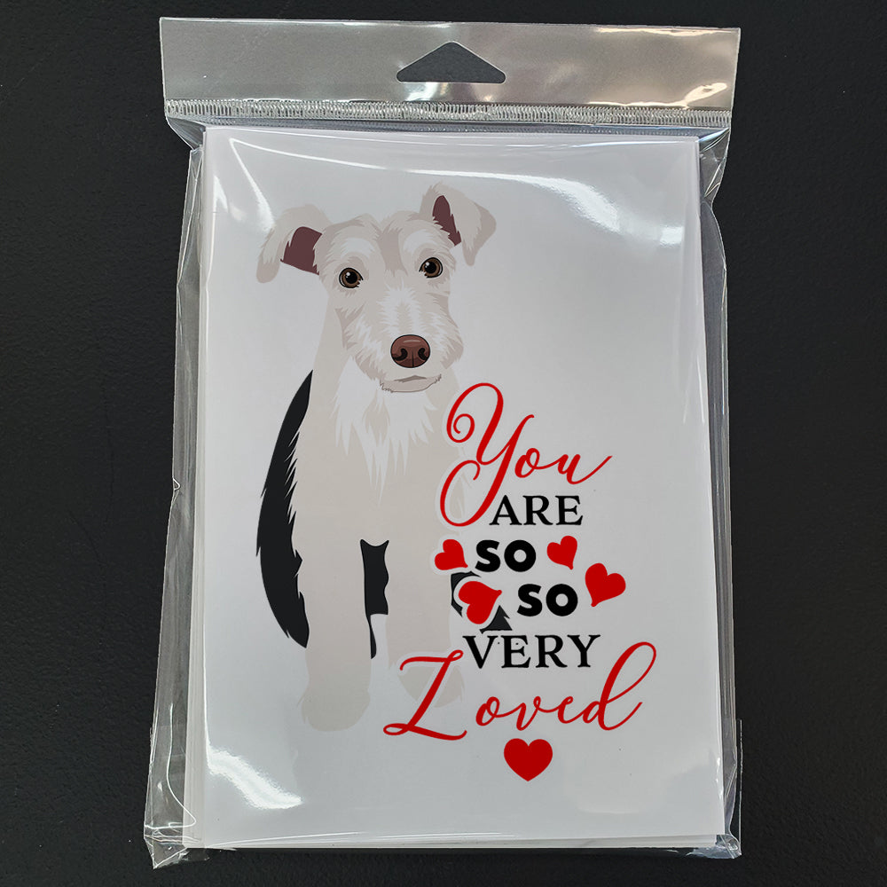 Schnauzer Parti so Loved Greeting Cards Pack of 8 Blank Cards with Envelopes Whimsical A7 Size 5x7