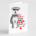 Schnauzer Salt and Pepper #1 so Loved Greeting Cards Pack of 8 Blank Cards with Envelopes Whimsical A7 Size 5x7