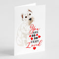 Schnauzer White #1 so Loved Greeting Cards Pack of 8 Blank Cards with Envelopes Whimsical A7 Size 5x7