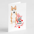 Shiba Inu Red #1 so Loved Greeting Cards Pack of 8 Blank Cards with Envelopes Whimsical A7 Size 5x7