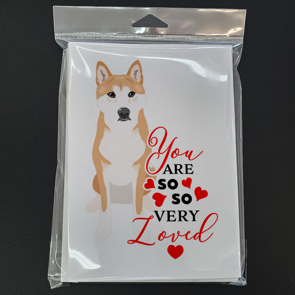 Shiba Inu Red #1 so Loved Greeting Cards Pack of 8 Blank Cards with Envelopes Whimsical A7 Size 5x7