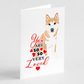 Shiba Inu Red #2 so Loved Greeting Cards Pack of 8 Blank Cards with Envelopes Whimsical A7 Size 5x7