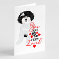 Shih-Tzu Black and White #1 so Loved Greeting Cards Pack of 8 Blank Cards with Envelopes Whimsical A7 Size 5x7