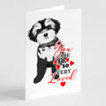 Shih-Tzu Black and White #2 so Loved Greeting Cards Pack of 8 Blank Cards with Envelopes Whimsical A7 Size 5x7