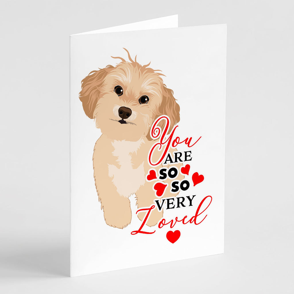 Shih-Tzu Gold #1 so Loved Greeting Cards Pack of 8 Blank Cards with Envelopes Whimsical A7 Size 5x7