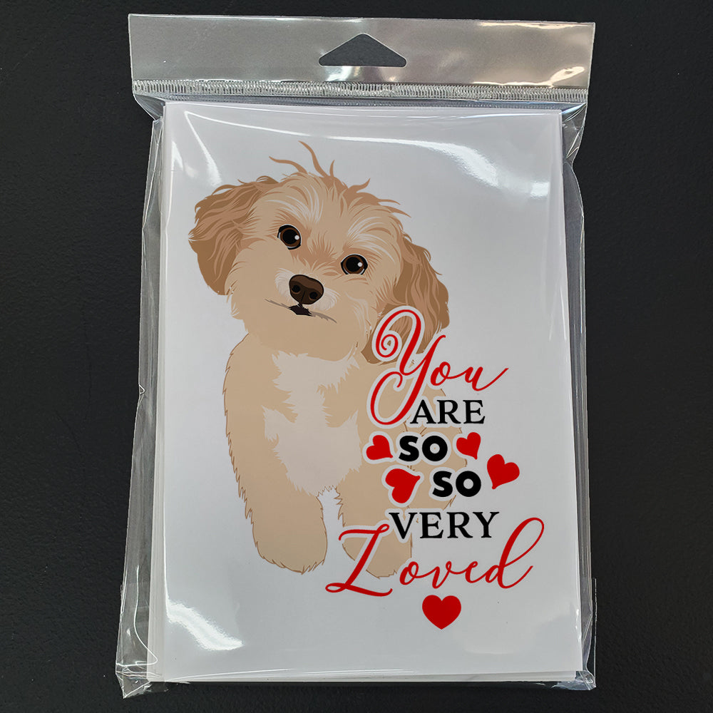 Shih-Tzu Gold #1 so Loved Greeting Cards Pack of 8 Blank Cards with Envelopes Whimsical A7 Size 5x7