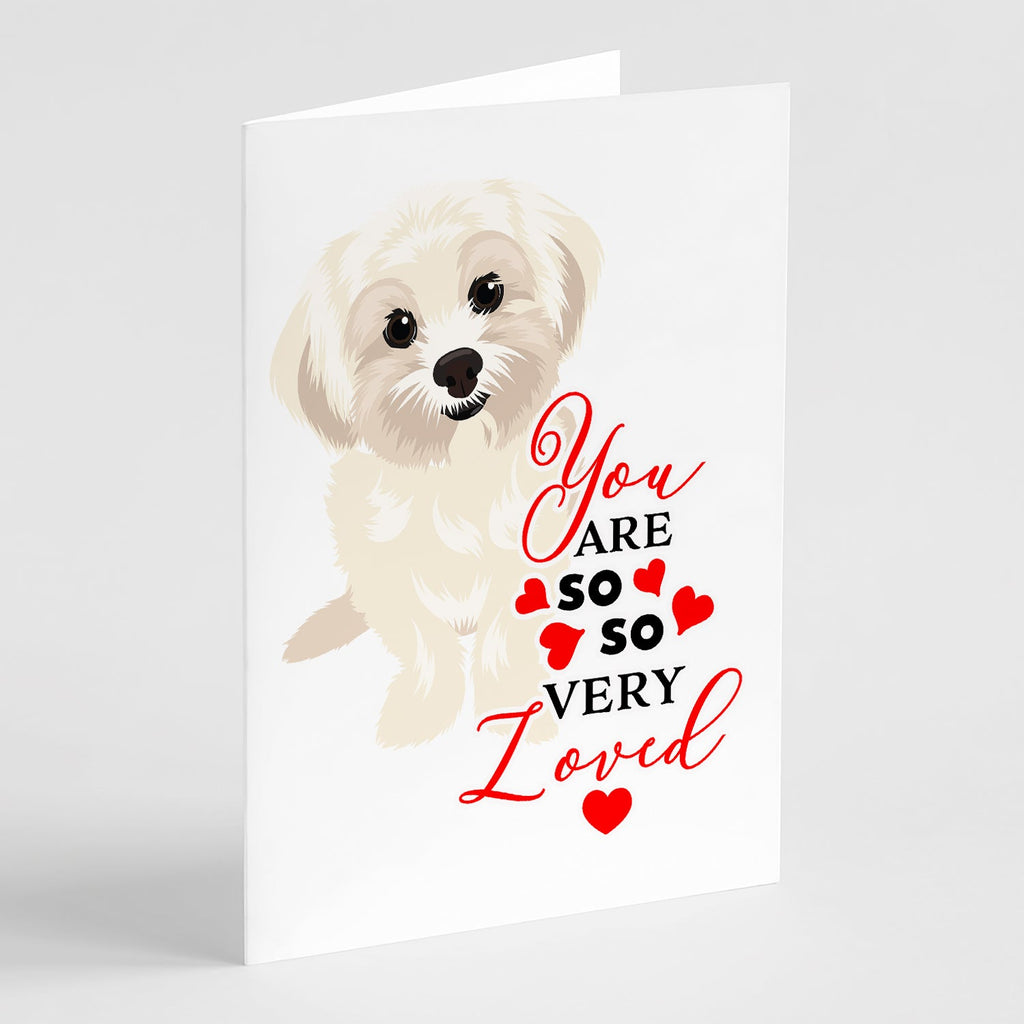 Shih-Tzu Gold #4 so Loved Greeting Cards Pack of 8 Blank Cards with Envelopes Whimsical A7 Size 5x7