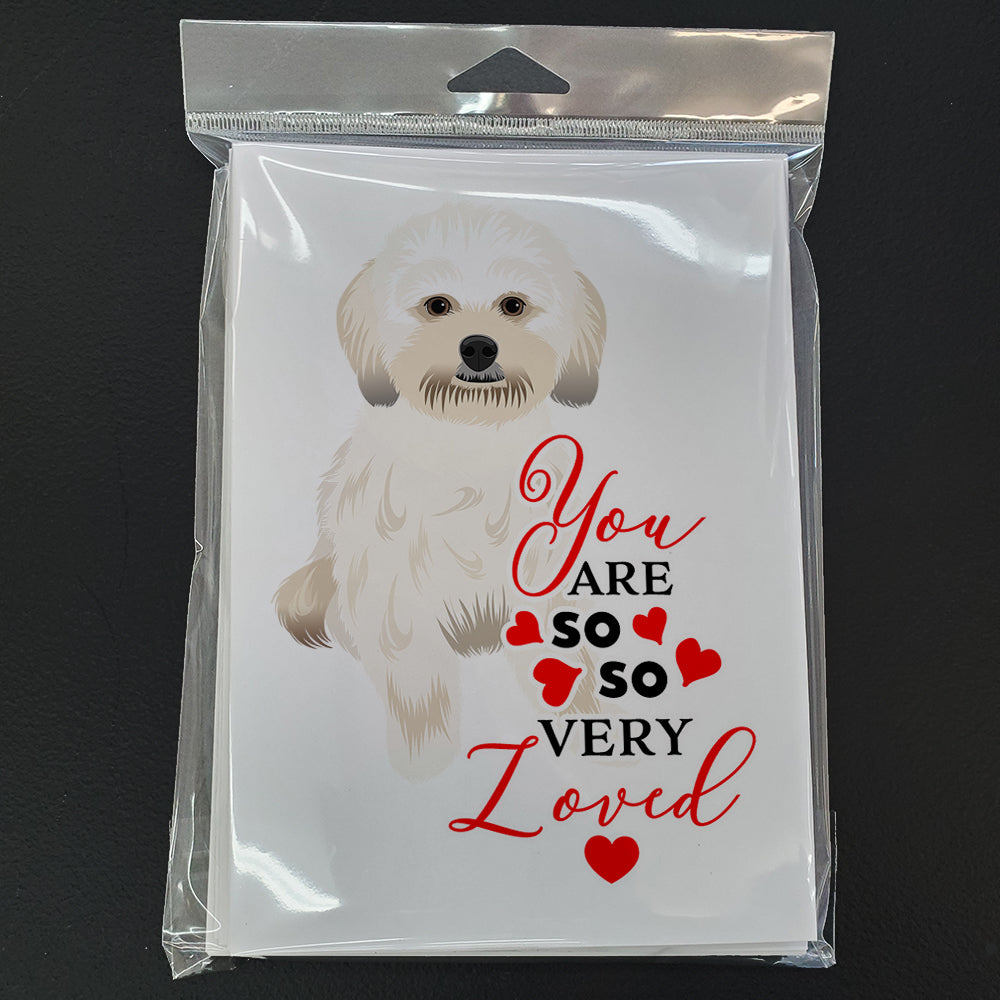 Shih-Tzu Gold #5 so Loved Greeting Cards Pack of 8 Blank Cards with Envelopes Whimsical A7 Size 5x7
