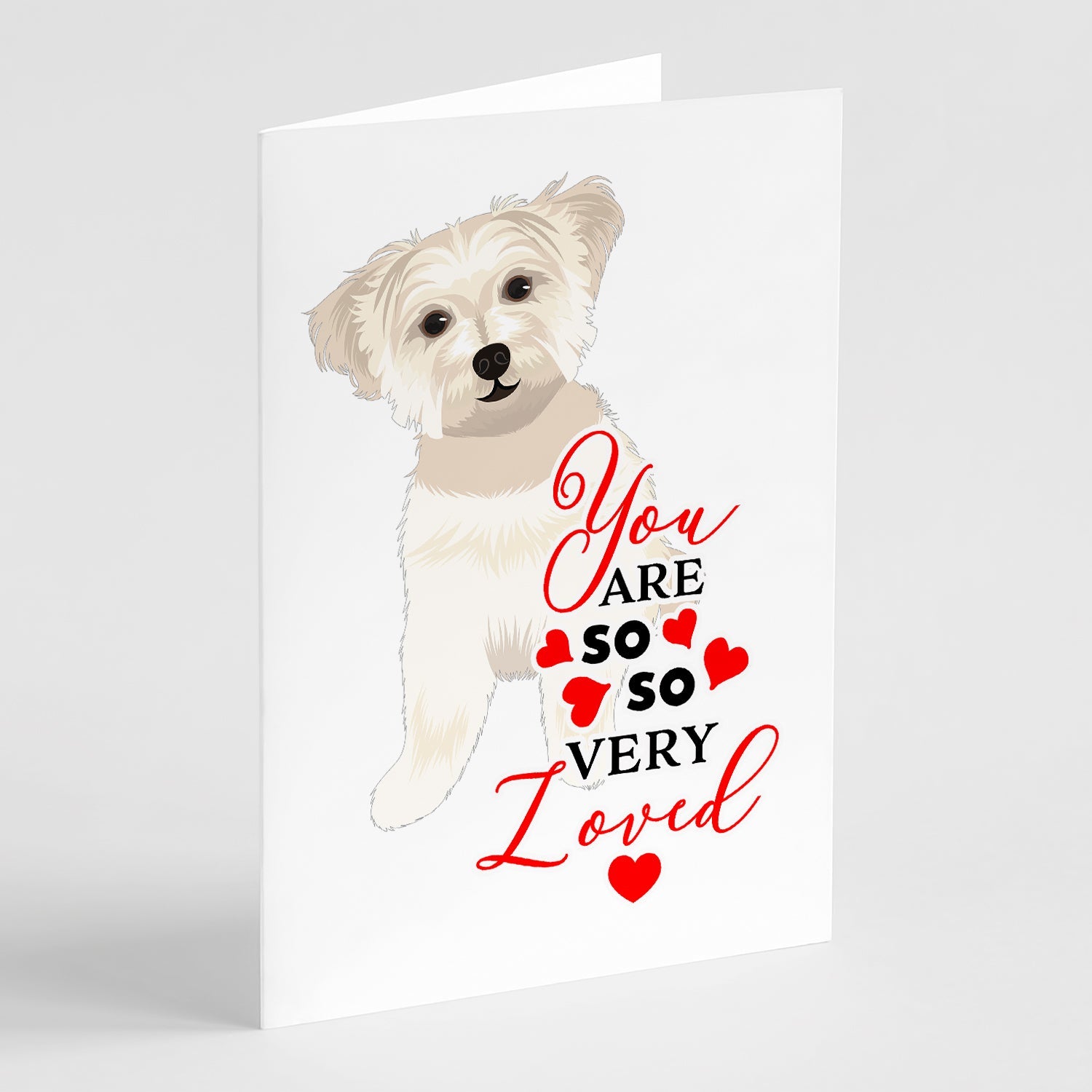 Shih-Tzu Gold #6 so Loved Greeting Cards Pack of 8 Blank Cards with Envelopes Whimsical A7 Size 5x7