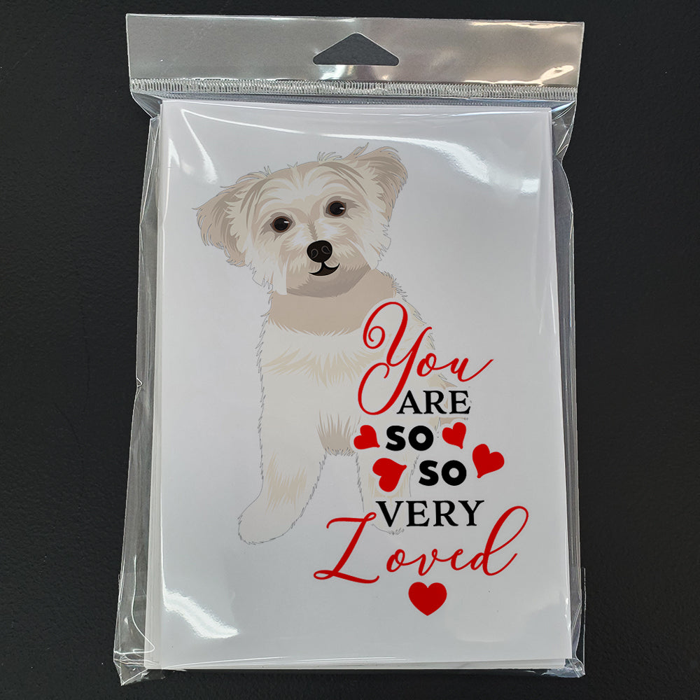 Shih-Tzu Gold #6 so Loved Greeting Cards Pack of 8 Blank Cards with Envelopes Whimsical A7 Size 5x7