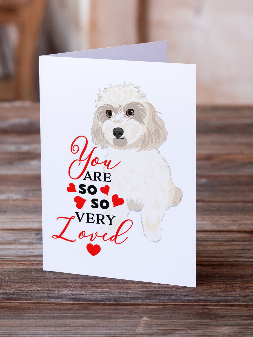 Shih-Tzu Gold #7 so Loved Greeting Cards Pack of 8 Blank Cards with Envelopes Whimsical A7 Size 5x7