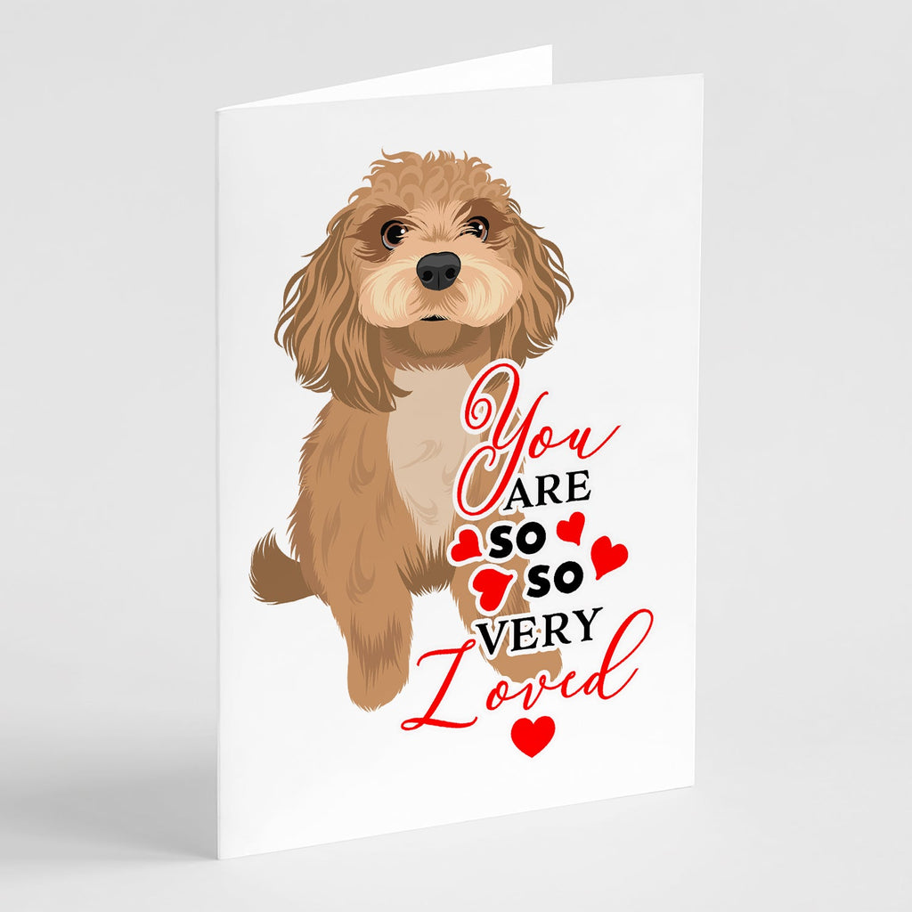 Shih-Tzu Red so Loved Greeting Cards Pack of 8 Blank Cards with Envelopes Whimsical A7 Size 5x7