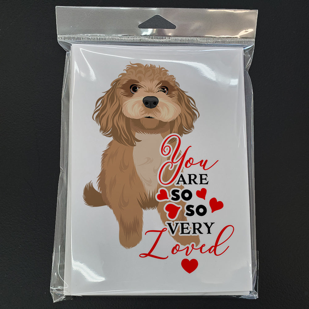 Shih-Tzu Red so Loved Greeting Cards Pack of 8 Blank Cards with Envelopes Whimsical A7 Size 5x7