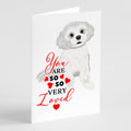 Shih-Tzu Silver and White #1 so Loved Greeting Cards Pack of 8 Blank Cards with Envelopes Whimsical A7 Size 5x7