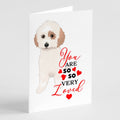 Shih-Tzu White and Red so Loved Greeting Cards Pack of 8 Blank Cards with Envelopes Whimsical A7 Size 5x7