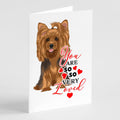 Yorkie Black and Gold #1 so Loved Greeting Cards Pack of 8 Blank Cards with Envelopes Whimsical A7 Size 5x7