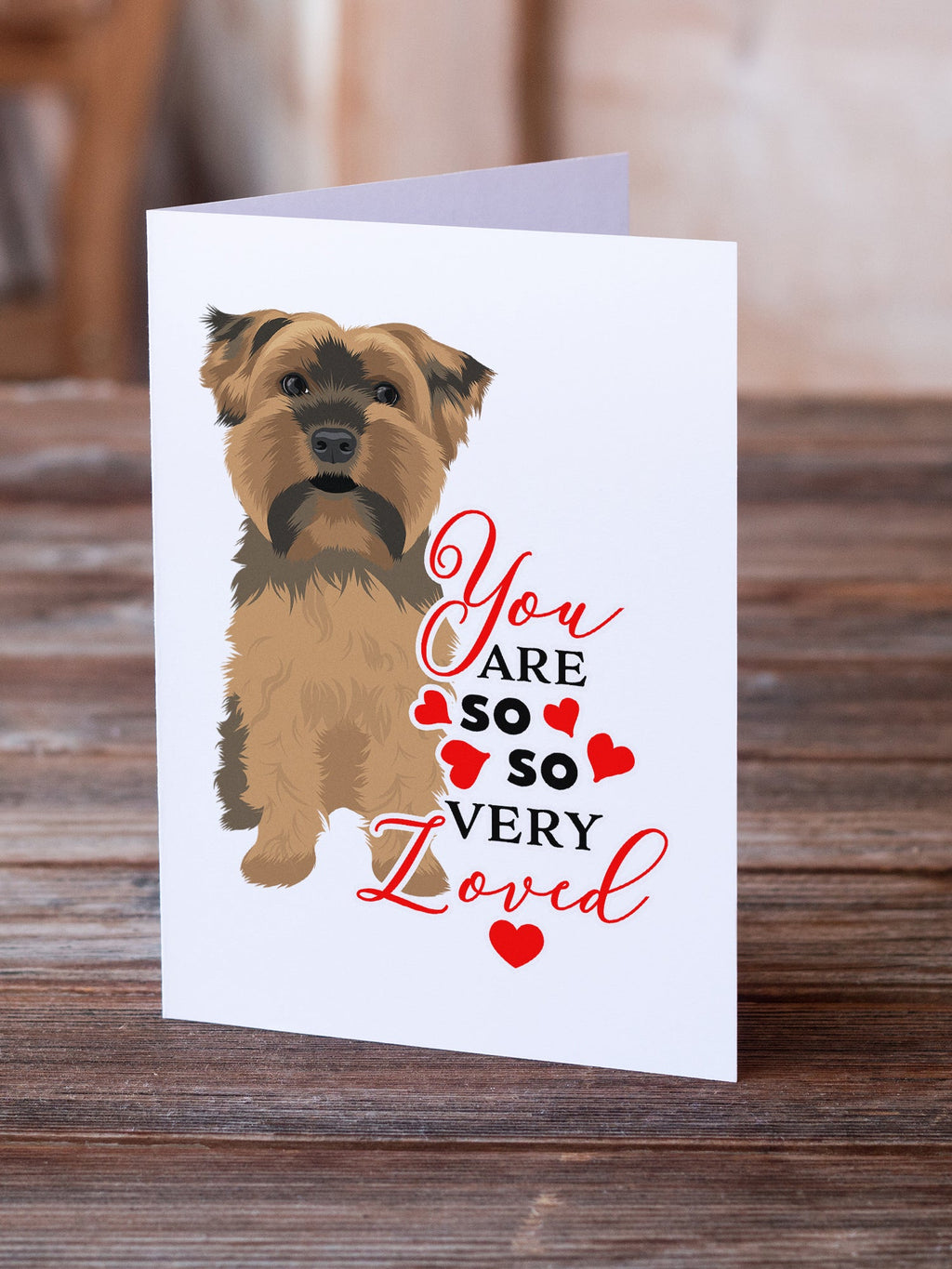 Yorkie Chocolate #1 so Loved Greeting Cards Pack of 8 Blank Cards with Envelopes Whimsical A7 Size 5x7