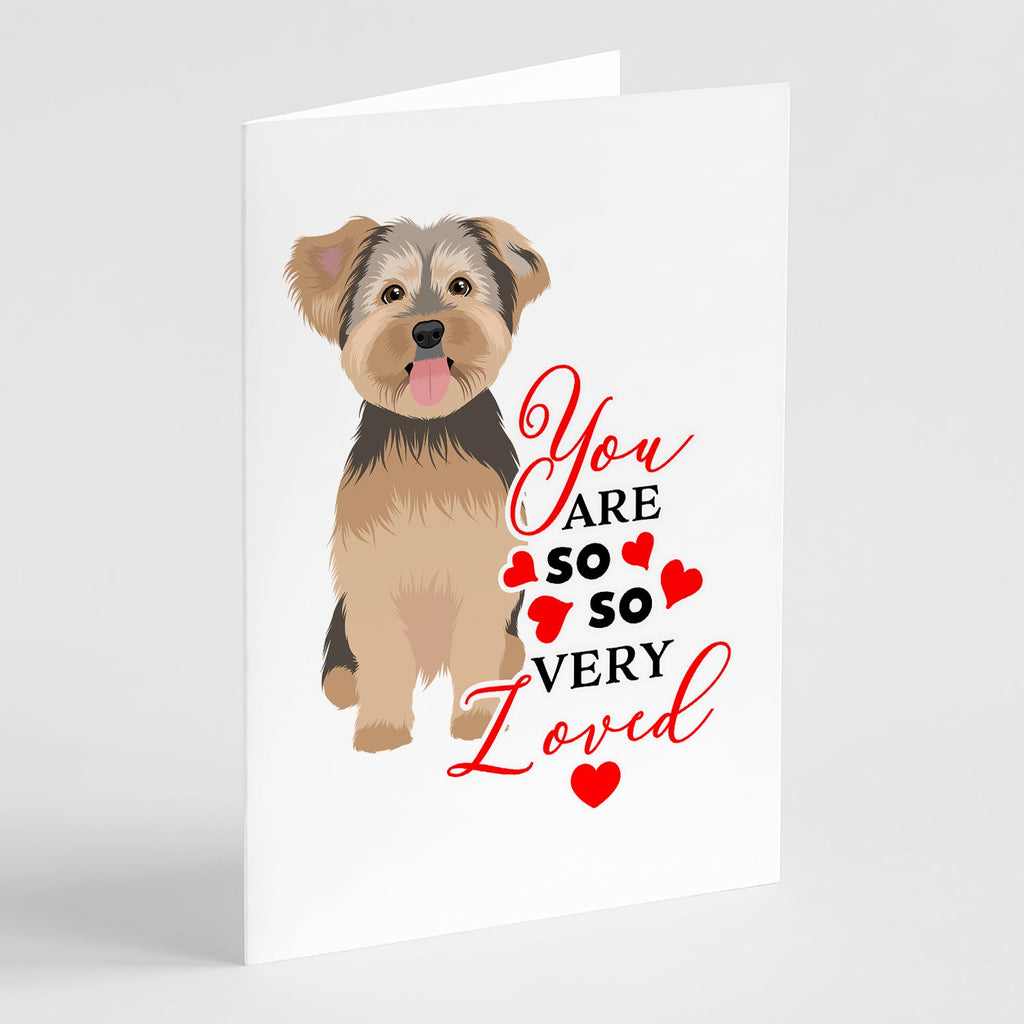 Yorkie Chocolate #2 so Loved Greeting Cards Pack of 8 Blank Cards with Envelopes Whimsical A7 Size 5x7