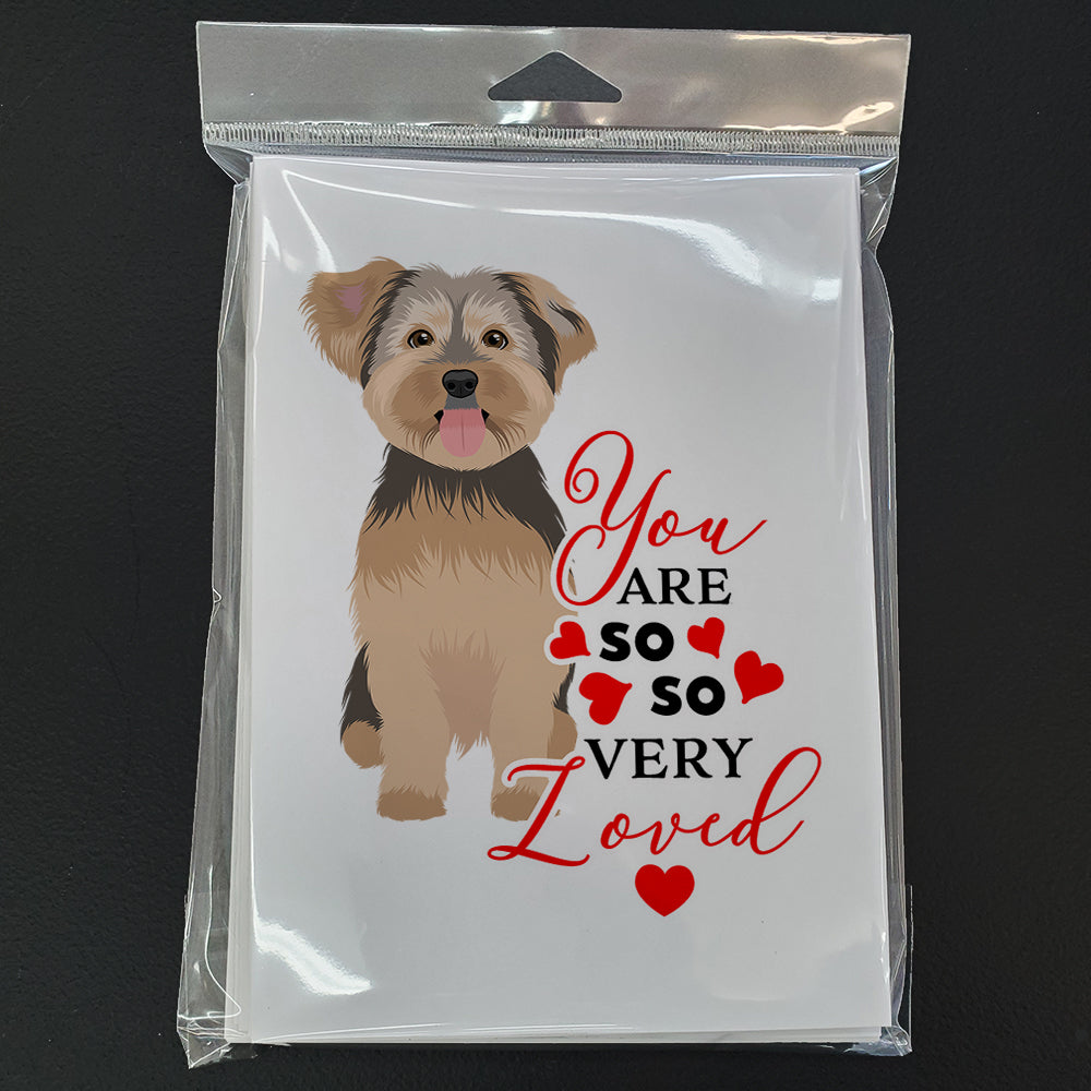Yorkie Chocolate #2 so Loved Greeting Cards Pack of 8 Blank Cards with Envelopes Whimsical A7 Size 5x7
