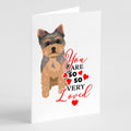 Yorkie Chocolate Puppy so Loved Greeting Cards Pack of 8 Blank Cards with Envelopes Whimsical A7 Size 5x7