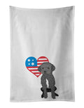 Doodle Black and White #1 Patriotic Kitchen Towel Set of 2 White Dish Towels Decorative Bathroom Hand towel for Hand, Face, Hair, Yoga, Tea, Dishcloth, 19 X 28", White