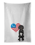 Doodle Black and White #2 Patriotic Kitchen Towel Set of 2 White Dish Towels Decorative Bathroom Hand towel for Hand, Face, Hair, Yoga, Tea, Dishcloth, 19 X 28", White