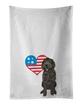 Doodle Chocolate #1 Patriotic Kitchen Towel Set of 2 White Dish Towels Decorative Bathroom Hand towel for Hand, Face, Hair, Yoga, Tea, Dishcloth, 19 X 28", White