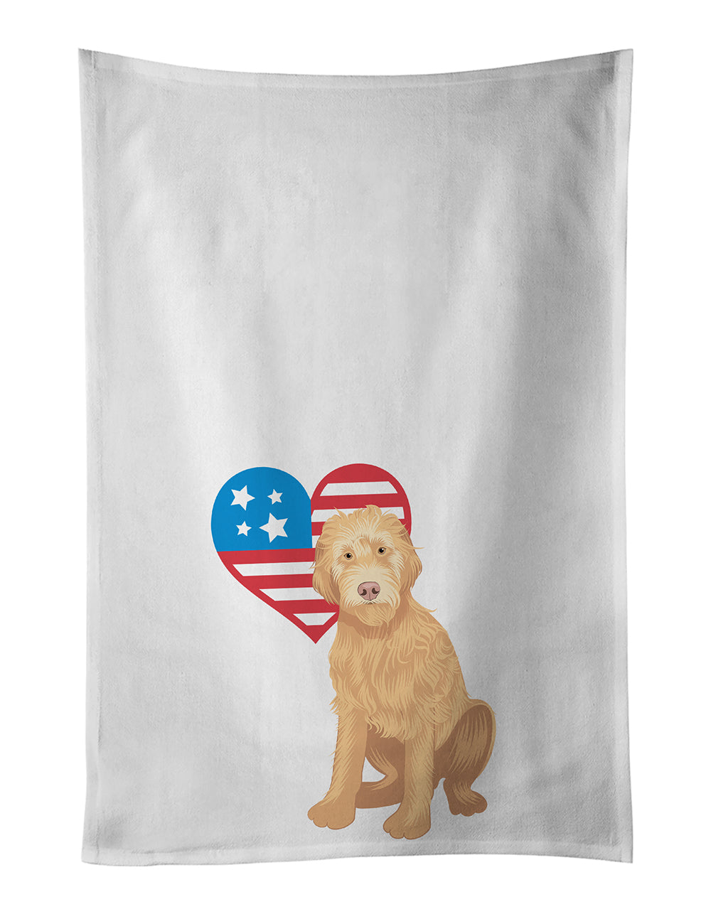 Doodle Liver #2 Patriotic Kitchen Towel Set of 2 White Dish Towels Decorative Bathroom Hand towel for Hand, Face, Hair, Yoga, Tea, Dishcloth, 19 X 28", White