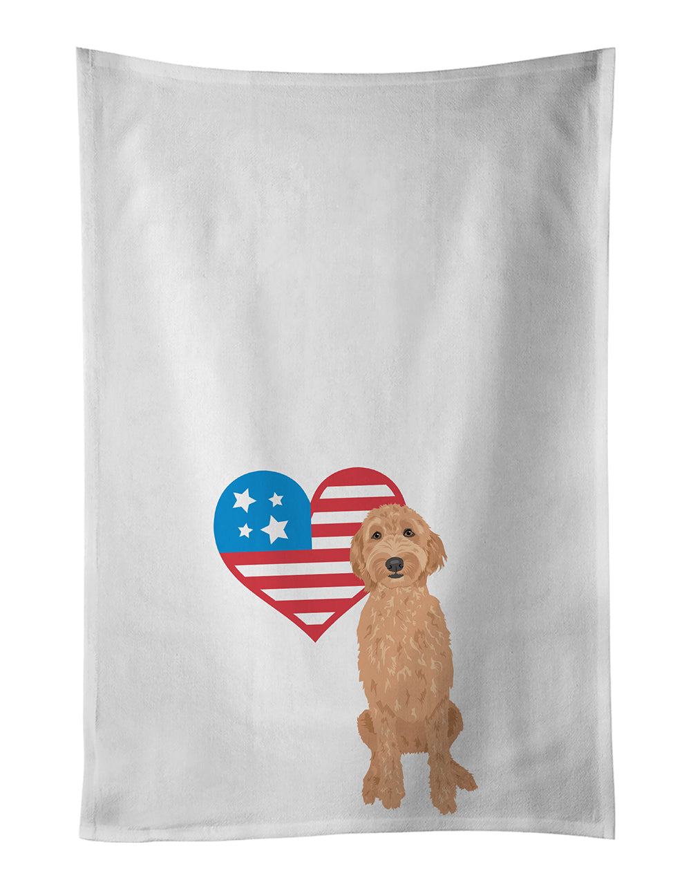 Doodle Liver #3 Patriotic Kitchen Towel Set of 2 White Dish Towels Decorative Bathroom Hand towel for Hand, Face, Hair, Yoga, Tea, Dishcloth, 19 X 28", White