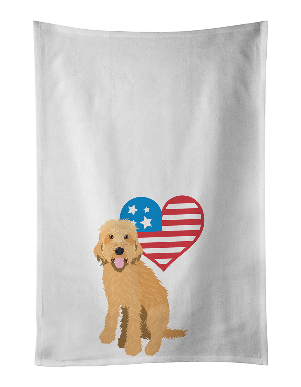 Doodle Liver #4 Patriotic Kitchen Towel Set of 2 White Dish Towels Decorative Bathroom Hand towel for Hand, Face, Hair, Yoga, Tea, Dishcloth, 19 X 28", White