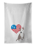 Pit Bull Blue #4 Patriotic Kitchen Towel Set of 2 White Dish Towels Decorative Bathroom Hand towel for Hand, Face, Hair, Yoga, Tea, Dishcloth, 19 X 28", White