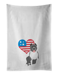 Pit Bull Blue #7 Patriotic Kitchen Towel Set of 2 White Dish Towels Decorative Bathroom Hand towel for Hand, Face, Hair, Yoga, Tea, Dishcloth, 19 X 28", White