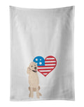 Poodle Standard Cafe Au Lait Patriotic Kitchen Towel Set of 2 White Dish Towels Decorative Bathroom Hand towel for Hand, Face, Hair, Yoga, Tea, Dishcloth, 19 X 28", White