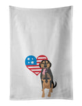 Rottweiler Black and Tan #4 Patriotic Kitchen Towel Set of 2 White Dish Towels Decorative Bathroom Hand towel for Hand, Face, Hair, Yoga, Tea, Dishcloth, 19 X 28", White