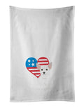 Schnauzer White #2 Patriotic Kitchen Towel Set of 2 White Dish Towels Decorative Bathroom Hand towel for Hand, Face, Hair, Yoga, Tea, Dishcloth, 19 X 28", White