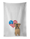Yorkie Chocolate #1 Patriotic Kitchen Towel Set of 2 White Dish Towels Decorative Bathroom Hand towel for Hand, Face, Hair, Yoga, Tea, Dishcloth, 19 X 28", White
