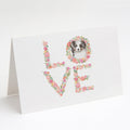 Australian Shepherd Blue Merle LOVE Greeting Cards Pack of 8 Blank Cards with Envelopes Whimsical A7 Size 5x7