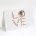 Basset Hound #4 LOVE Greeting Cards Pack of 8 Blank Cards with Envelopes Whimsical A7 Size 5x7