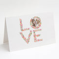 Beagle #1 LOVE Greeting Cards Pack of 8 Blank Cards with Envelopes Whimsical A7 Size 5x7
