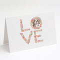 Beagle #3 LOVE Greeting Cards Pack of 8 Blank Cards with Envelopes Whimsical A7 Size 5x7
