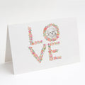 Bichon Frise #3 LOVE Greeting Cards Pack of 8 Blank Cards with Envelopes Whimsical A7 Size 5x7