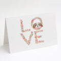 Cavalier Spaniel Blenheim Puppy LOVE Greeting Cards Pack of 8 Blank Cards with Envelopes Whimsical A7 Size 5x7