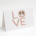 Cavalier Spaniel Blenheim #6 LOVE Greeting Cards Pack of 8 Blank Cards with Envelopes Whimsical A7 Size 5x7