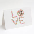 Dachshund #8 LOVE Greeting Cards Pack of 8 Blank Cards with Envelopes Whimsical A7 Size 5x7