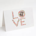 Dachshund #11 LOVE Greeting Cards Pack of 8 Blank Cards with Envelopes Whimsical A7 Size 5x7