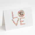 Dachshund #12 LOVE Greeting Cards Pack of 8 Blank Cards with Envelopes Whimsical A7 Size 5x7