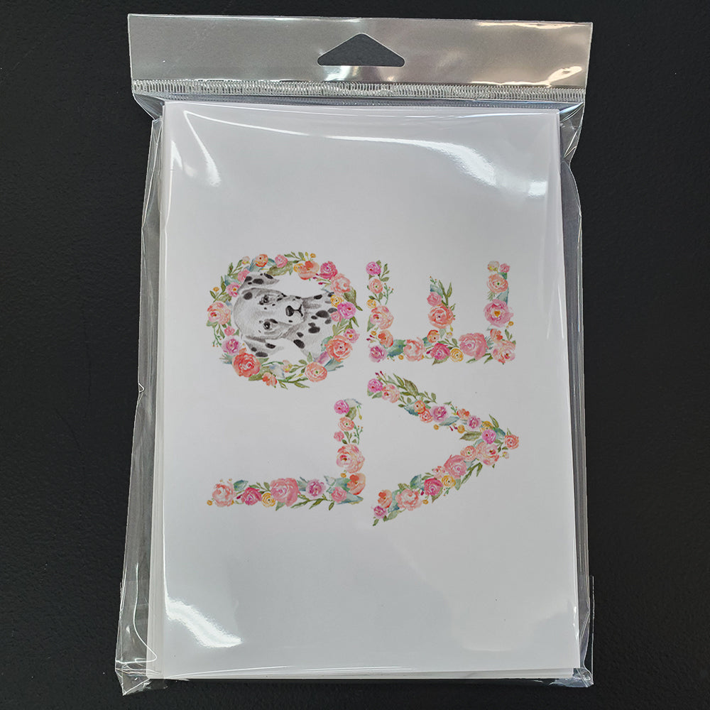 Dalmatian #1 LOVE Greeting Cards Pack of 8 Blank Cards with Envelopes Whimsical A7 Size 5x7