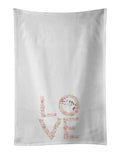 Dalmatian #4 LOVE Kitchen Towel Set of 2 White Dish Towels Decorative Bathroom Hand towel for Hand, Face, Hair, Yoga, Tea, Dishcloth, 19 X 28", White